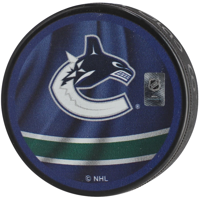 Vasily Podkolzin Canucks de Vancouver autographié avec logo rétro inversé