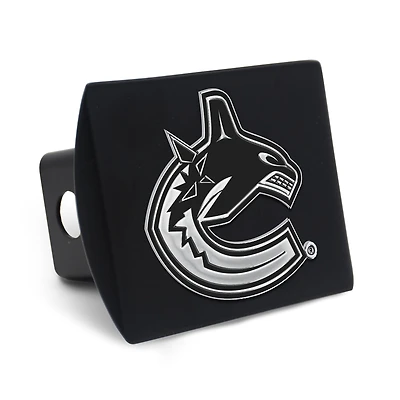 Cache-attelage WinCraft Vancouver Canucks Premium en métal chromé avec logo des Canucks
