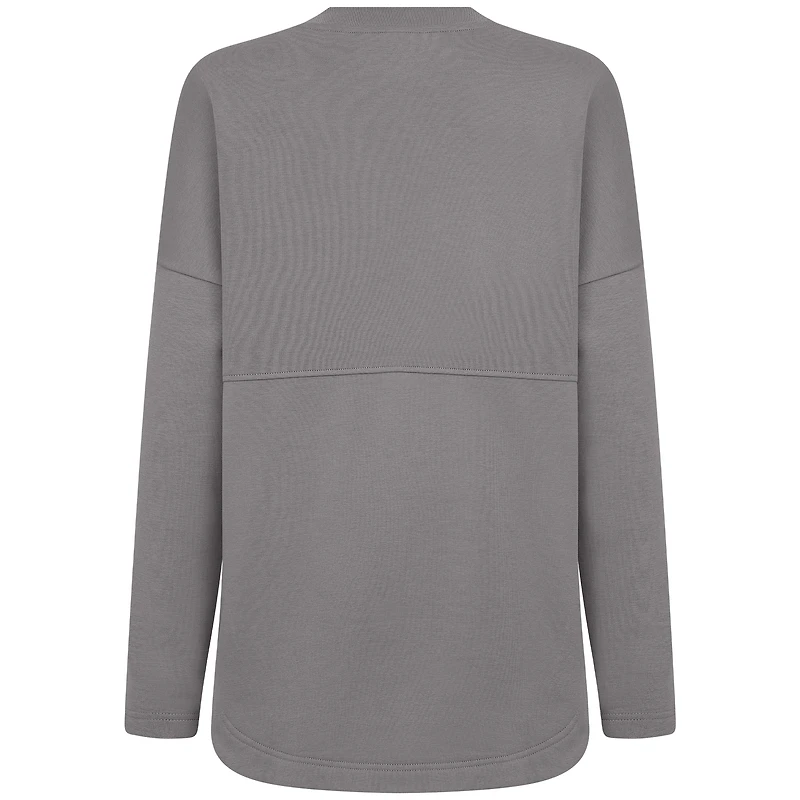 Women's Levelwear  Gray Vancouver Canucks Mother's Day Beaudry Arched Pullover Sweatshirt