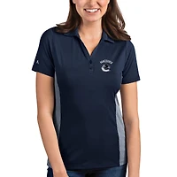 Women's Antigua Navy/Gray Vancouver Canucks Venture Polo