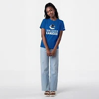 Women's Champion  Blue Vancouver Canucks Wordmark Lockup T-Shirt