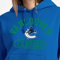 Sweat à capuche Champion Royal Vancouver Canucks pour femmes, modèle Arched Pill Box