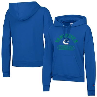 Women's Champion  Royal Vancouver Canucks Arched Pill Box Hoodie