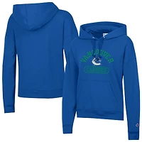 Women's Champion  Royal Vancouver Canucks Arched Pill Box Hoodie
