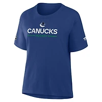 Women's Fanatics Blue Vancouver Canucks Authentic Pro Primary T-Shirt