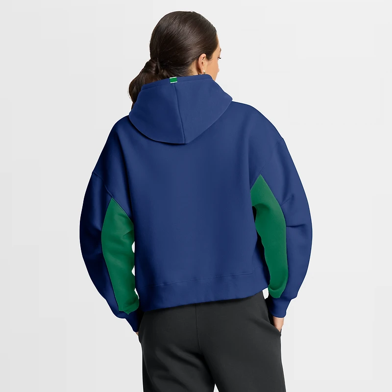 Sweat à capuche carré bleu Fanatics pour femmes des Vancouver Canucks