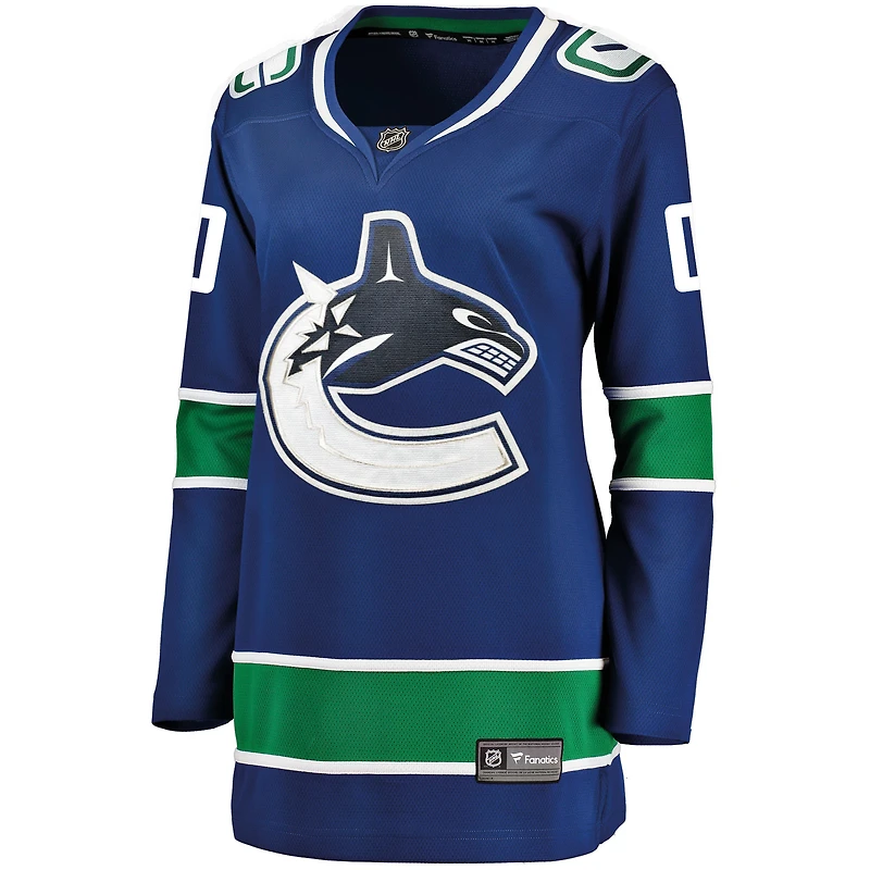 Fanatiques pour femmes de marque Blue Vancouver Canucks Breakaway Home Custom - Maillot