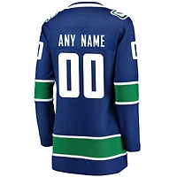 Fanatiques pour femmes de marque Blue Vancouver Canucks Breakaway Home Custom - Maillot
