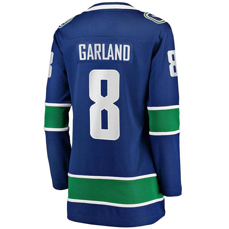 Maillot domicile bleu Conor Garland des Canucks de Vancouver (joueuse en échappée) - Fanatics pour femmes