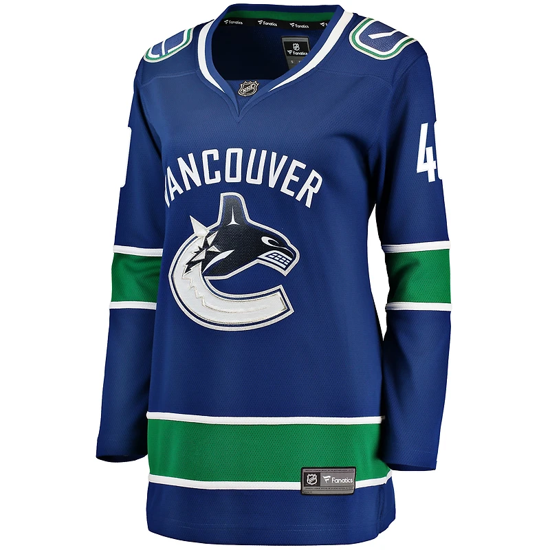 Fanatiques féminines de marque Elias Pettersson Blue Vancouver Canucks Premier Breakaway Home - Maillot joueur