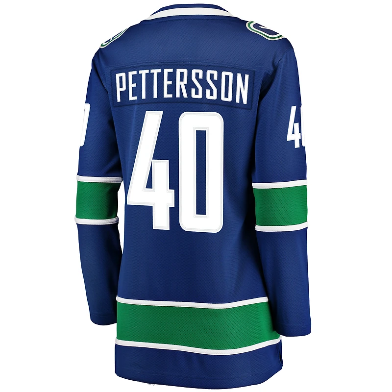 Fanatiques féminines de marque Elias Pettersson Blue Vancouver Canucks Premier Breakaway Home - Maillot joueur