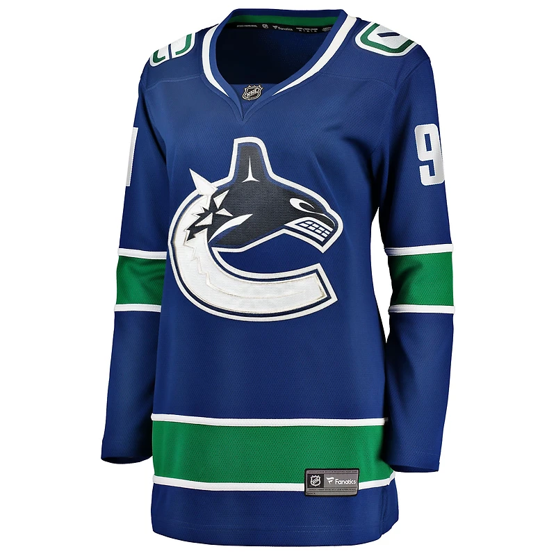 Women's Fanatics Evander Kane Blue Vancouver Canucks Home Breakaway Player Jersey