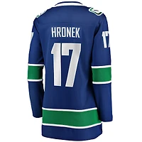 Maillot d'évasion à domicile des Canucks de Vancouver Fanatics Filip Hronek pour femmes, bleu