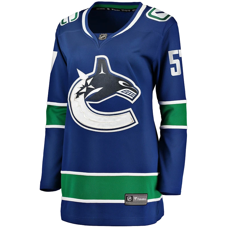 Fanatiques féminines de marque Tyler Myers Royal Vancouver Canucks Home Breakaway - Maillot joueur