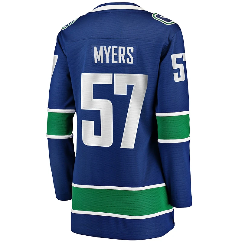 Fanatiques féminines de marque Tyler Myers Royal Vancouver Canucks Home Breakaway - Maillot joueur