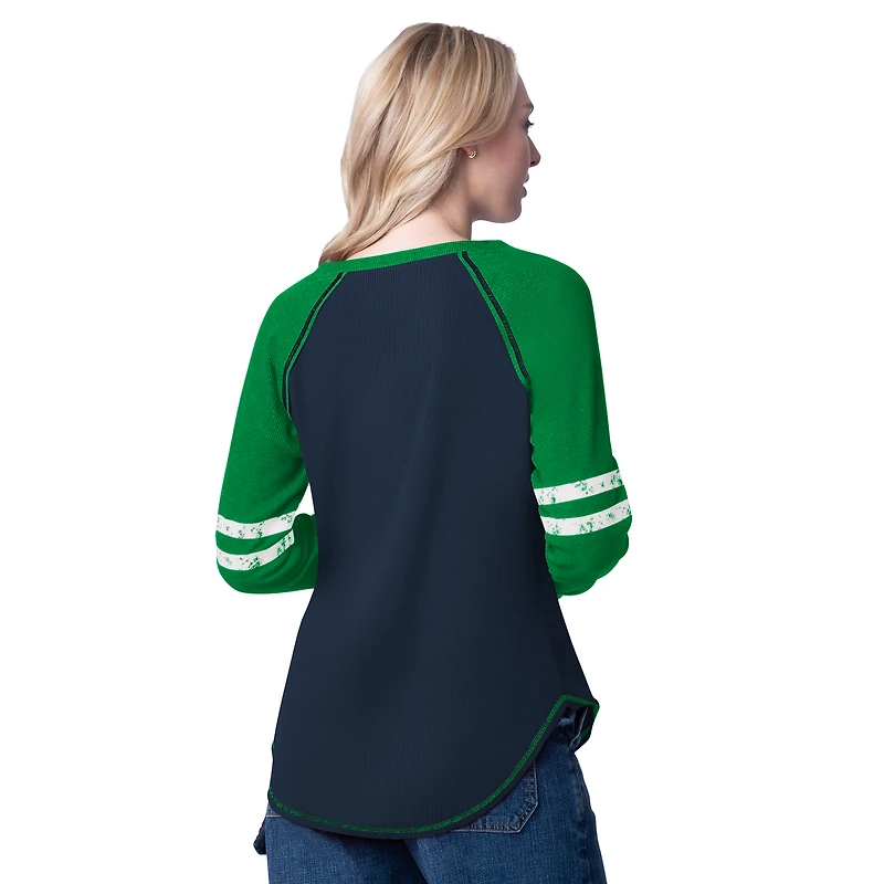 T-shirt à manches longues bleu G-III 4Her pour femme de Carl Banks, gagnant des Canucks Vancouver
