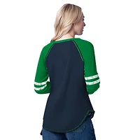 T-shirt à manches longues bleu G-III 4Her pour femme de Carl Banks, gagnant des Canucks Vancouver