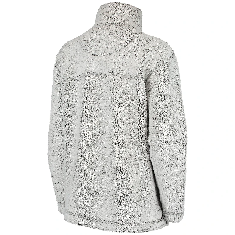 Veste à quart de zip en sherpa G-III 4Her par Carl Banks pour femmes, grise, des Canucks Vancouver