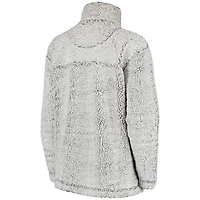 Veste à quart de zip en sherpa G-III 4Her par Carl Banks pour femmes, grise, des Canucks Vancouver