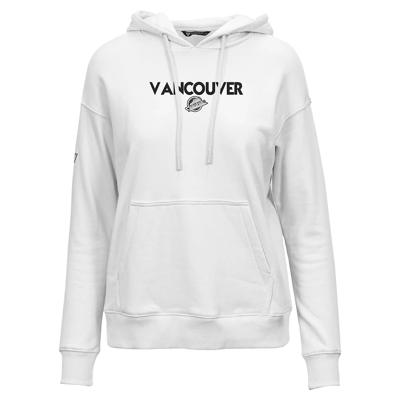 Sweat à capuche blanc Adorn City Capsule de Vancouver Canucks pour femme Levelwear