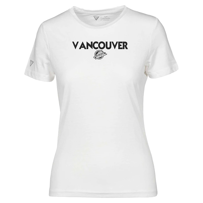Women's Levelwear White Vancouver Canucks Maddox City Capsule T-Shirt