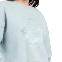 Women's Starter Green Vancouver Canucks Boxy Cropped Sweatshirt