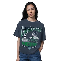 Women's Starter  Heather Navy Vancouver Canucks Hall of Fame Boxy T-Shirt