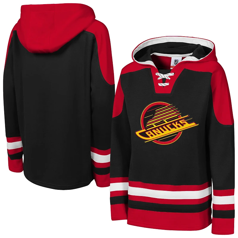 Sweat à capuche col en V Ageless Must Have pour jeunes Vancouver Canucks noir