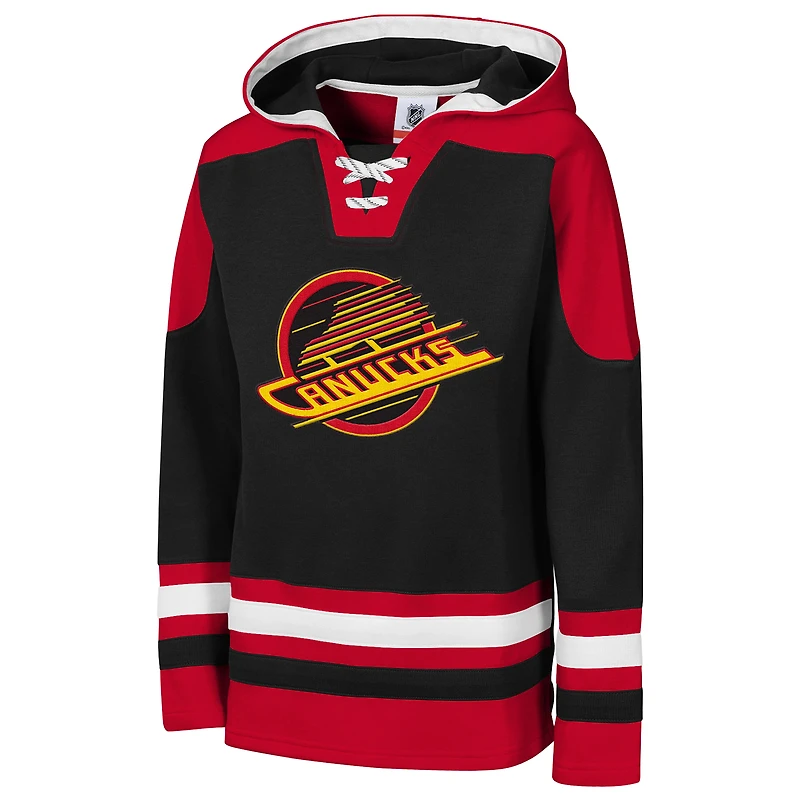 Sweat à capuche col en V Ageless Must Have pour jeunes Vancouver Canucks noir