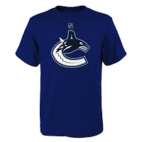 T-shirt bleu avec logo principal des Canucks de Vancouver pour jeunes