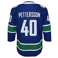 Jeune Elias Pettersson Bleu Vancouver Canucks 2019/20 Domicile - Maillot Premier Joueur