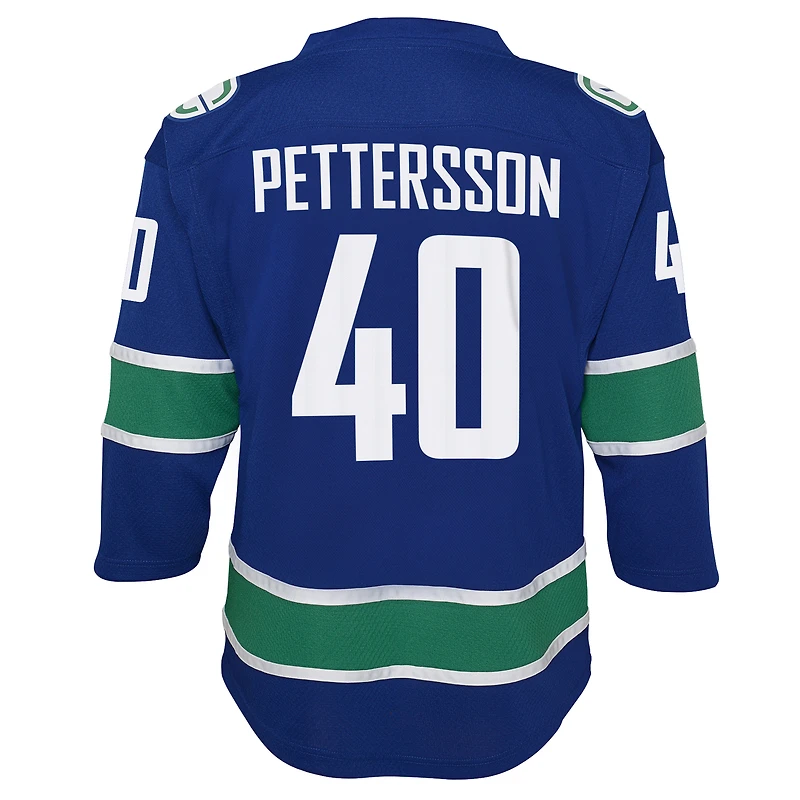 Jeune Elias Pettersson Bleu Vancouver Canucks 2019/20 Domicile - Réplique de maillot joueur
