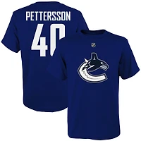 Jeune Elias Pettersson Blue Vancouver Canucks Player Name & Number - T-shirt