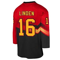 Maillot de joueur retraité la ligne bleue des Canucks Vancouver 1995/96 Mitchell & Ness Trevor Linden noir