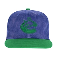 Casquette ajustable True Retro bleue des Canucks de Vancouver pour jeunes Outerstuff