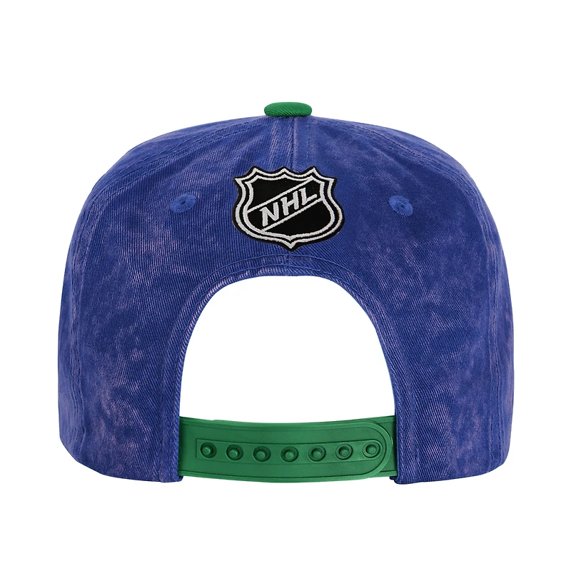 Casquette ajustable True Retro bleue des Canucks de Vancouver pour jeunes Outerstuff