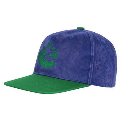 Casquette ajustable True Retro bleue des Canucks de Vancouver pour jeunes Outerstuff