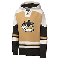 Sweat à capuche col en V Ageless Raglan des Canucks de Vancouver Youth Outerstuff Tan