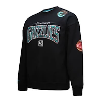 Men's Mitchell & Ness Black Vancouver Grizzlies Hardwood Classics There Back 2.0 Vintage Pullover Sweatshirt