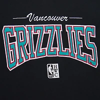 Men's Mitchell & Ness Black Vancouver Grizzlies Hardwood Classics There Back 2.0 Vintage Pullover Sweatshirt