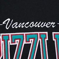 Men's Mitchell & Ness Black Vancouver Grizzlies Hardwood Classics There Back 2.0 Vintage Pullover Sweatshirt