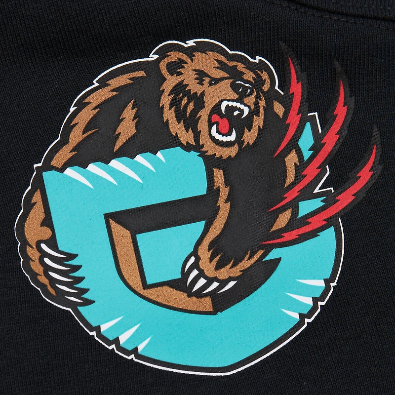 Men's Mitchell & Ness Black Vancouver Grizzlies Hardwood Classics There Back 2.0 Vintage Pullover Sweatshirt