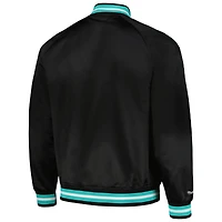 Men's Mitchell & Ness Vancouver Grizzlies Hardwood Classics Throwback Wordmark Raglan Full-Snap Jacket