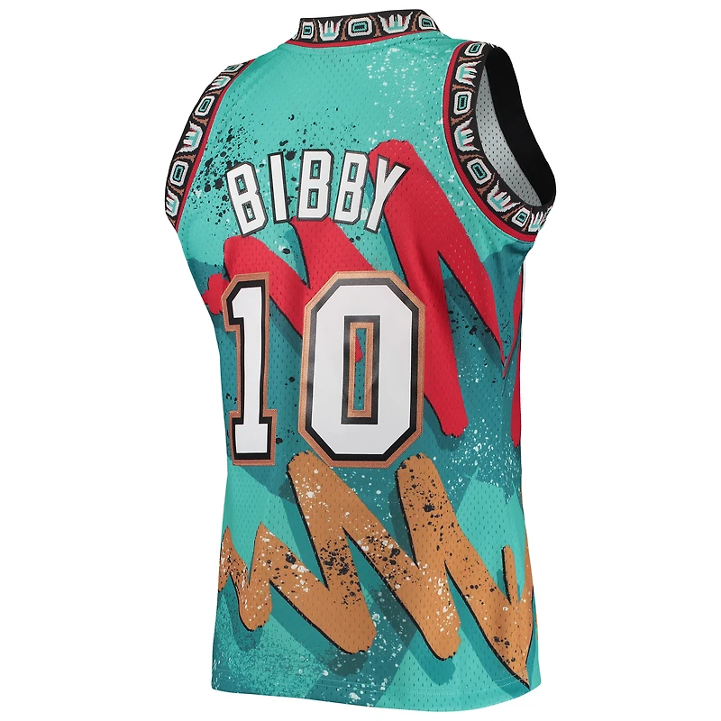 Maillot Homme Mitchell & Ness Mike Bibby Sarcelle Vancouver Grizzlies Hardwood Classics 1998/99 Hyper Hoops Swingman Jersey