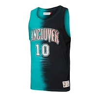 Mitchell & Ness Mike Bibby Turquoise/Noir Vancouver Grizzlies Hardwood Classics Tie-Dye Nom et numéro pour homme - Débardeur