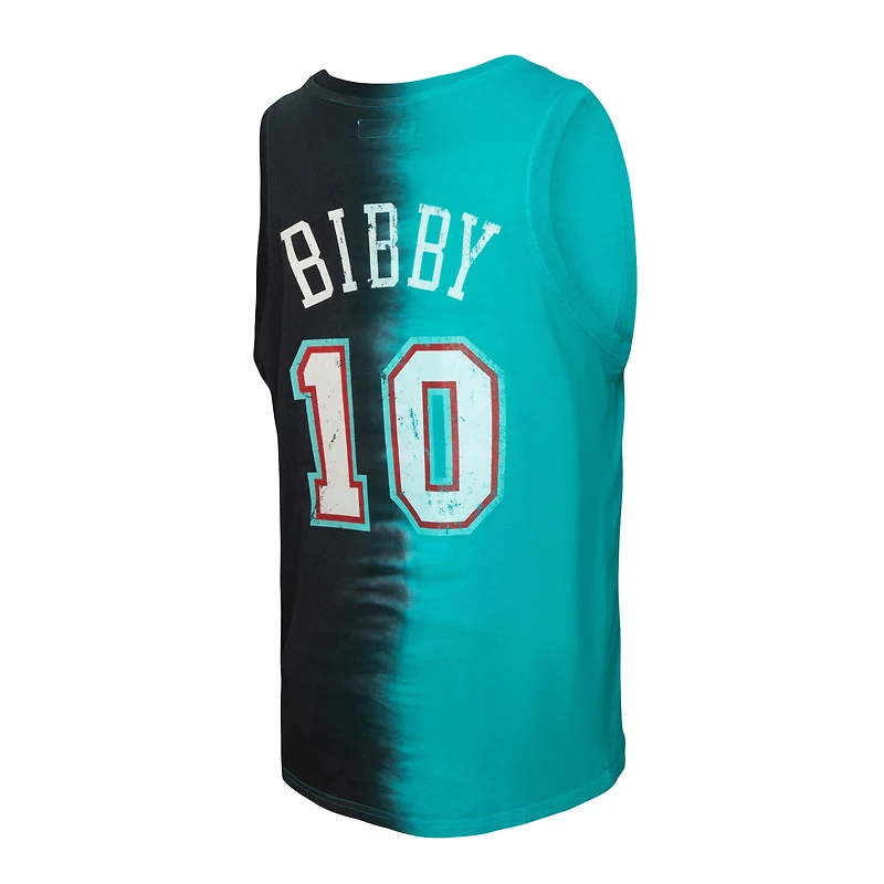Mitchell & Ness Mike Bibby Turquoise/Noir Vancouver Grizzlies Hardwood Classics Tie-Dye Nom et numéro pour homme - Débardeur