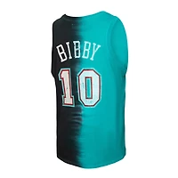 Mitchell & Ness Mike Bibby Turquoise/Noir Vancouver Grizzlies Hardwood Classics Tie-Dye Nom et numéro pour homme - Débardeur