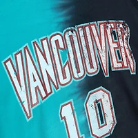 Mitchell & Ness Mike Bibby Turquoise/Noir Vancouver Grizzlies Hardwood Classics Tie-Dye Nom et numéro pour homme - Débardeur