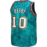 Hommes Mitchell & Ness Mike Bibby White Vancouver Grizzlies 1998/99 Hardwood Classics Lunar New Year - Maillot Swingman