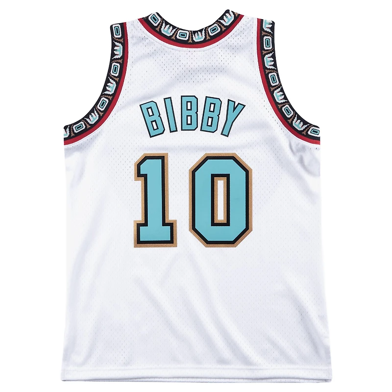 Men's Mitchell & Ness Mike Bibby White Vancouver Grizzlies 1998/99 Hardwood Classics Swingman Jersey